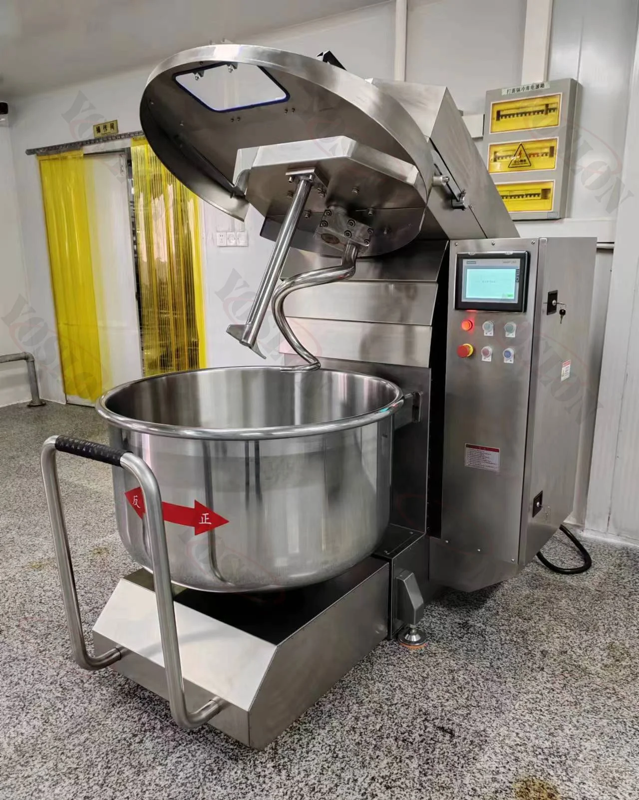 Removable Bowl Spiral Dough Mixer 100kg Flour Mixer Dough Kneader Bakery 210 Liter Dough Mixing Machine Double Speed Mixes Price
