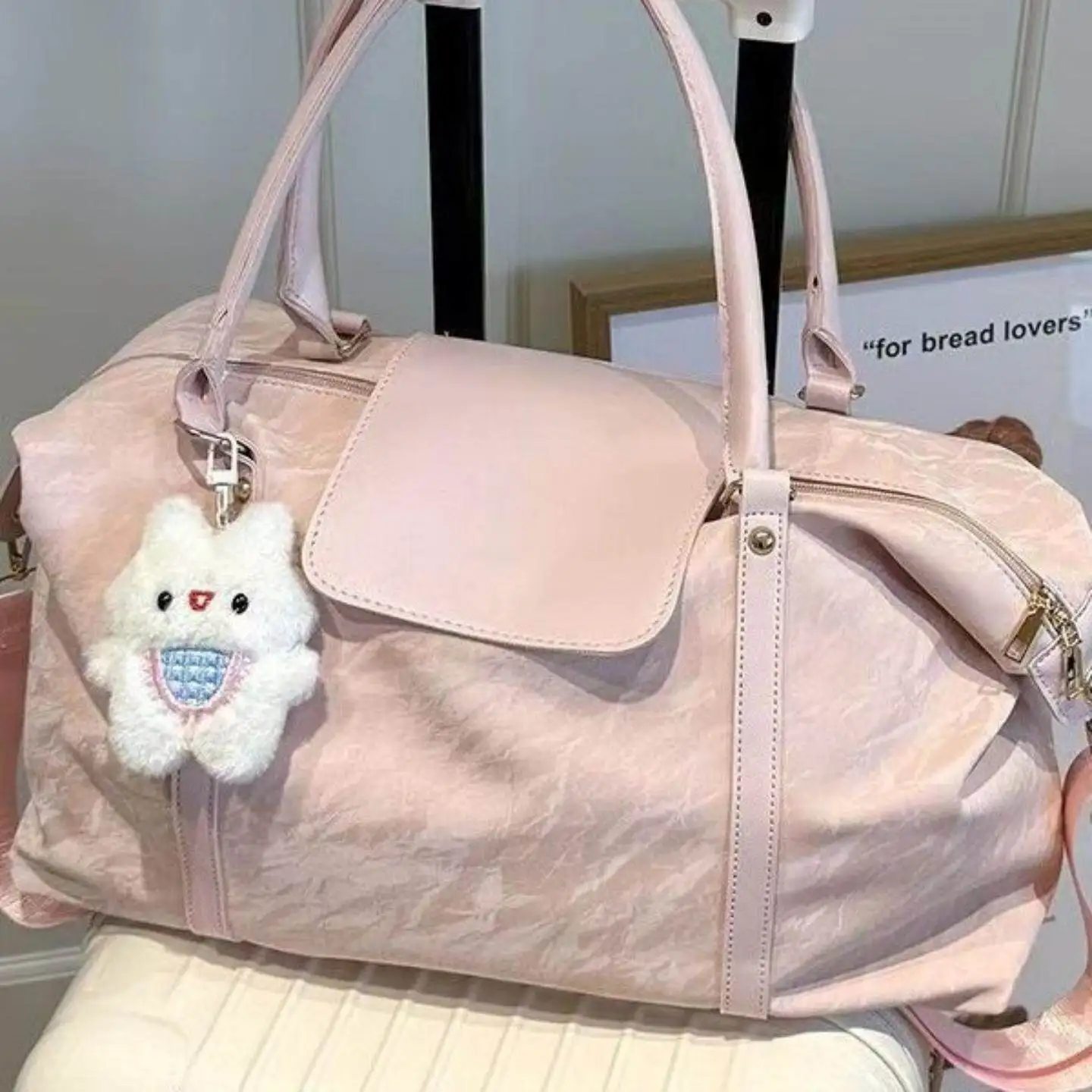 travel-bag-luggage-carrier-short-trips-dormitory-suitcase-coverable-high-aesthetic-value-student-residency-bag-striped-pattern
