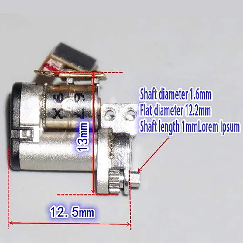 Mini 5MM Stepper Motor 1.6mm Shaft 1.2mm D Shaft 2-Phase 4-Wire Precision Metal Gearbox Gear Stepper Motor