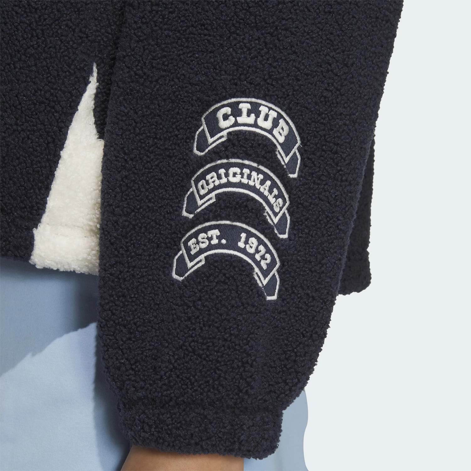 سترة رياضية نسائية أصلية من أديداس بثلاثة خطوط مرقعة وياقة واقفة JD6369 #4