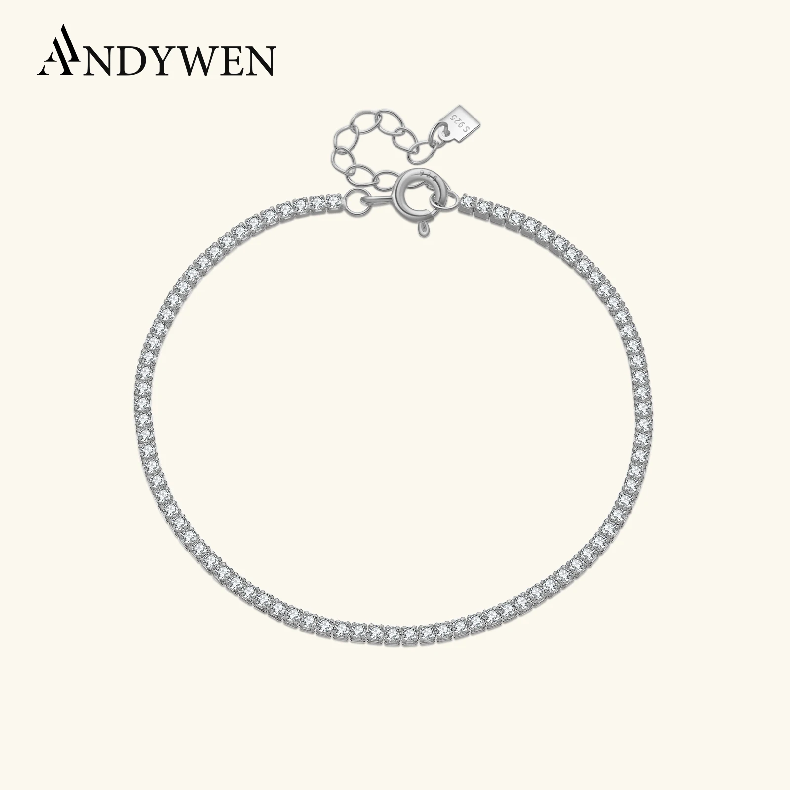 

ANDYWEN, новый браслет из стерлингового серебра 925 пробы с полным цирконом, черный браслет Pave, роскошный браслет в стиле рок-панк, женский браслет 2021, изысканные ювелирные изделия для женщин