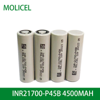Original Molicel P45B 21700 INR21700-P45B 4500mAh Max 45A Discharge Battery Support -40℃ Low Temperature Rechargable Cell
