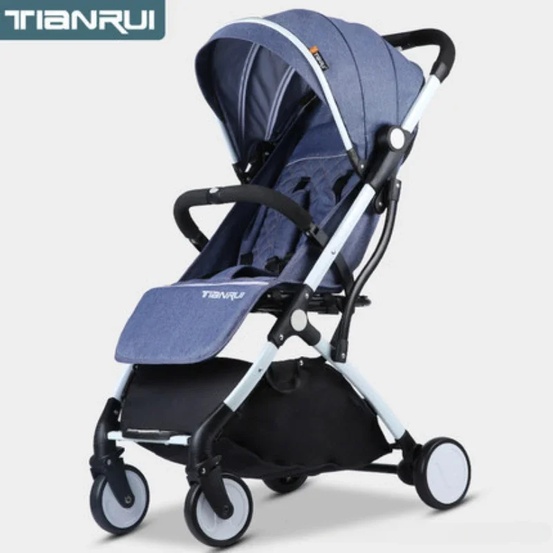 Baby Stroller Super Lightweight Portable Can Sit Lie Down Triple Fold Pull Rod Can Board Plane BB Hand Push