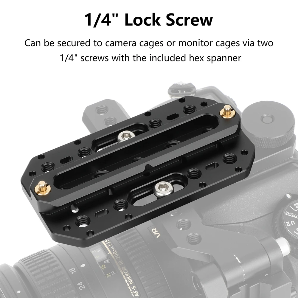 CAMVATE Camera Cheese Mount Plate With Nato Rail Clamp 1/4 3/8 ARRI Locating Holes For DSLR Camera/Monitor Cage