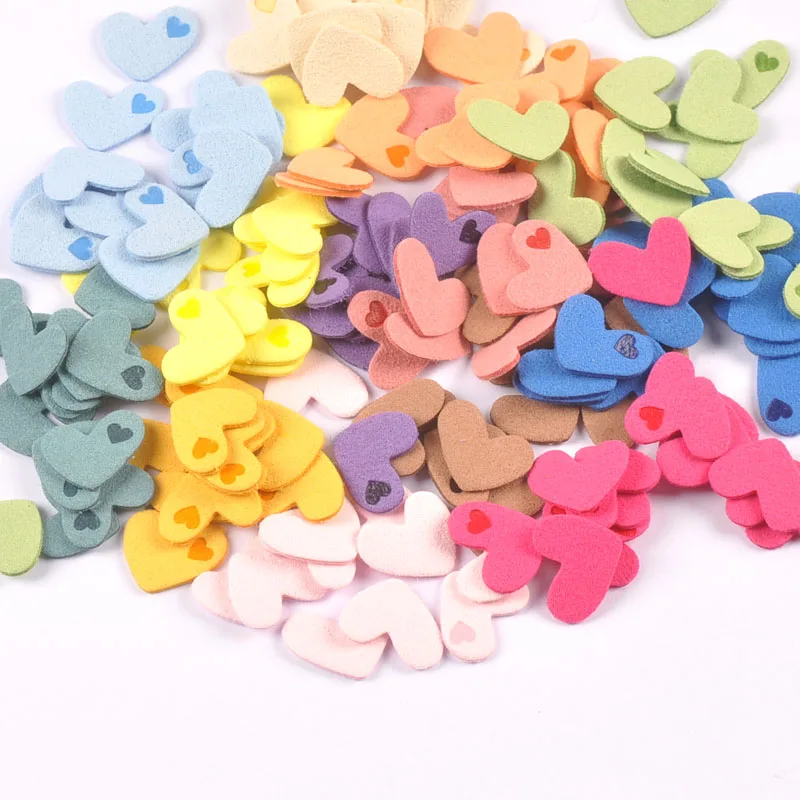 50Pcs Heart Pattern Love Embossing Leather Labels Clothes DIY Sewing Accessories Garment Supplies Banner Handwork Tags c3508