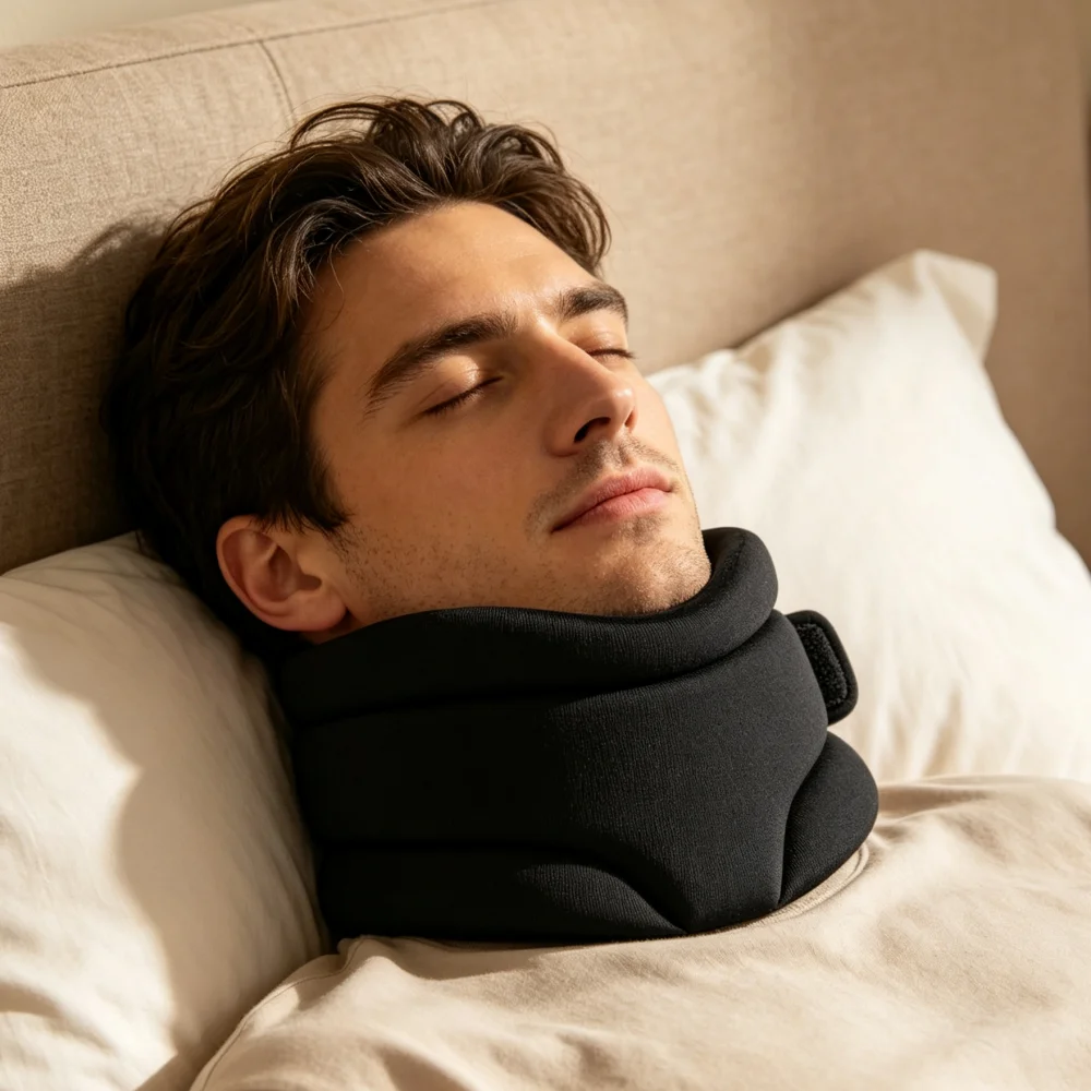Soft Foam Neck Support Brace Comfortable Sleeping Travel Nap Neck Collar Portable Daily Wear Neck Stabilizer view 2