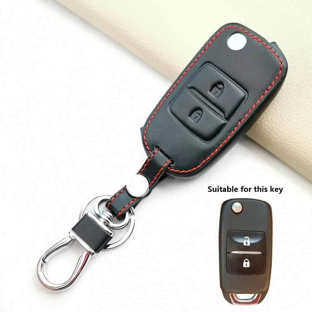 For Changan CS75 EADO CS35 RAETON CS15 V3 V5 V7 2 Button Praise Styles Leather Car Key Case Cover Key ACCESSORIES