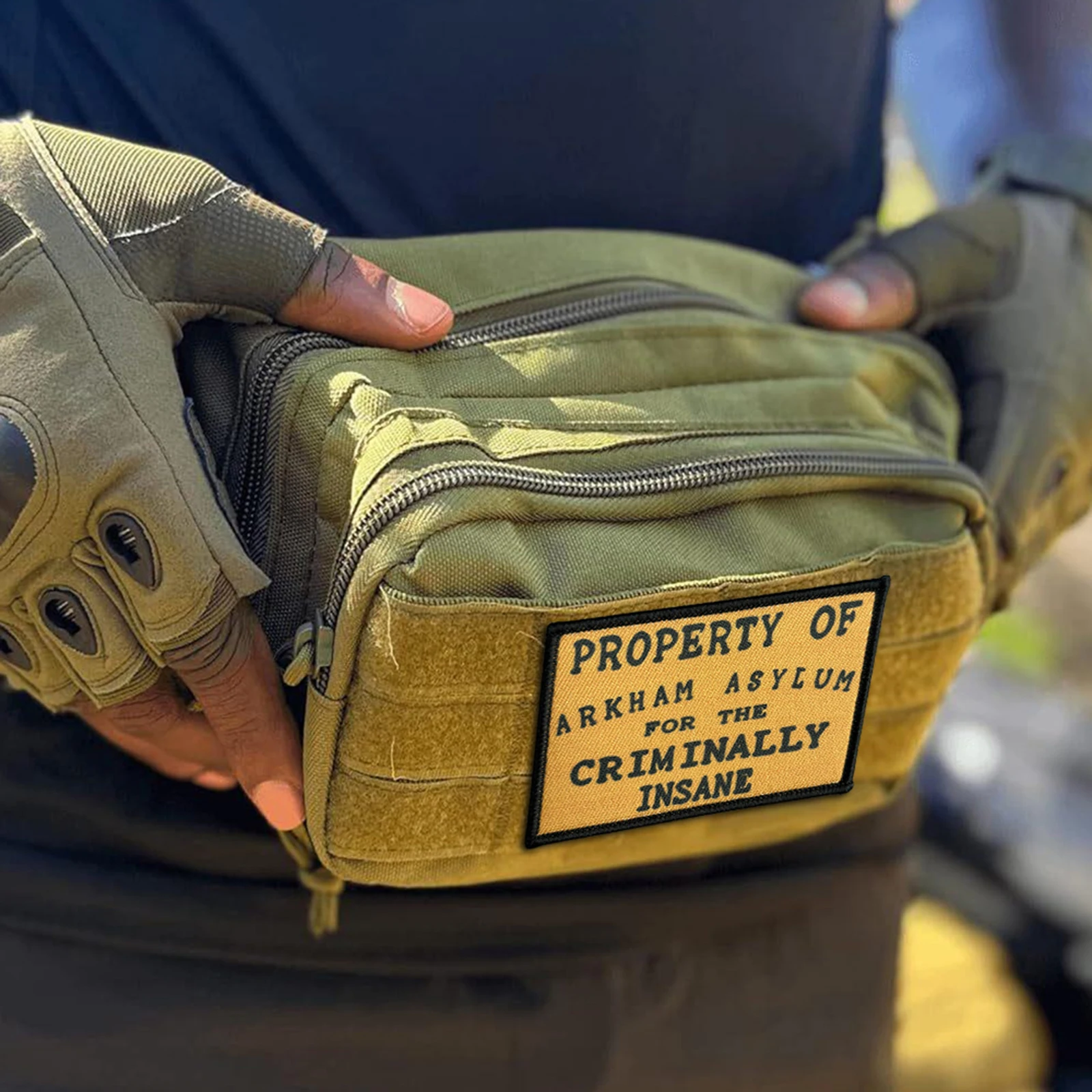 ملكية Arkham Asylum التصحيح التكتيكي مضحك هوك وحلقة شعار العسكرية المعنويات شارة القتالية شارة الظهر ملصقات