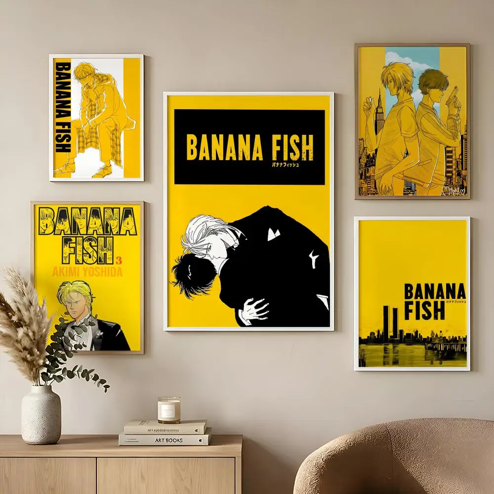 Póster de anime BANANA FISH HD, sin residuos, autoadhesivo, de PP, decoración Peel&Stick