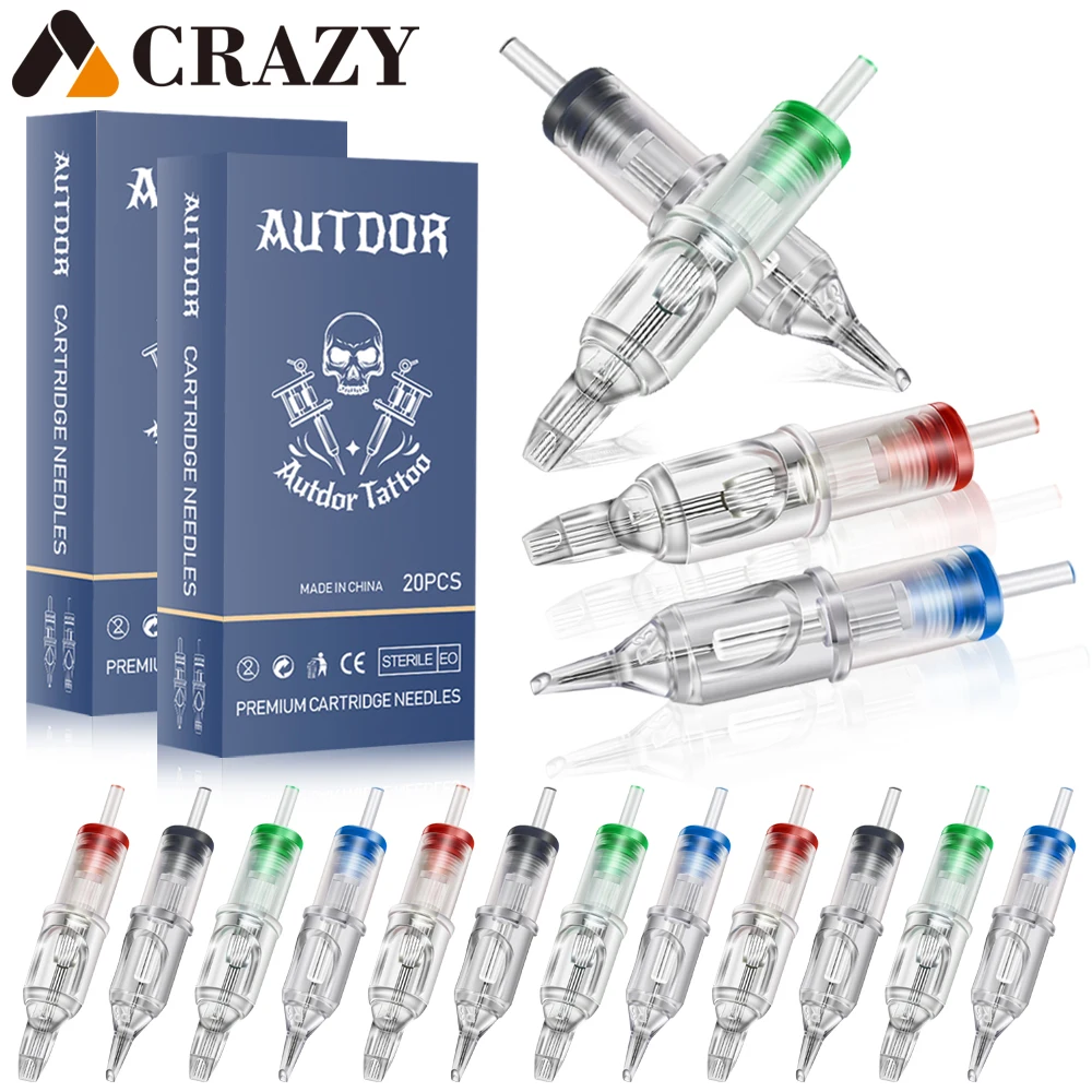 Tattoo Cartridge Needles 0.35MM Sterilized Tattoo Needles for Tattoo Permanent Makeup Pen Cartridge Machine RL RS M1 RM