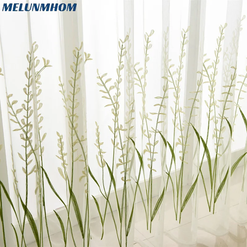 New Arrival Promotion Woven Cortina Rice Spike Tulle for Living Room Screens Gauze Yarn Sheer Curtain for Bedroom Custom