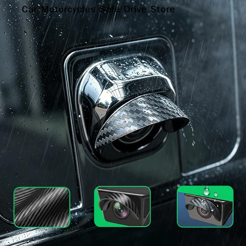 **Self-adhesive Car Reversing Camera Rain Cover Waterproof Protective Car Camera Cover in-vehicle Camera Sun Shade Rain Shield