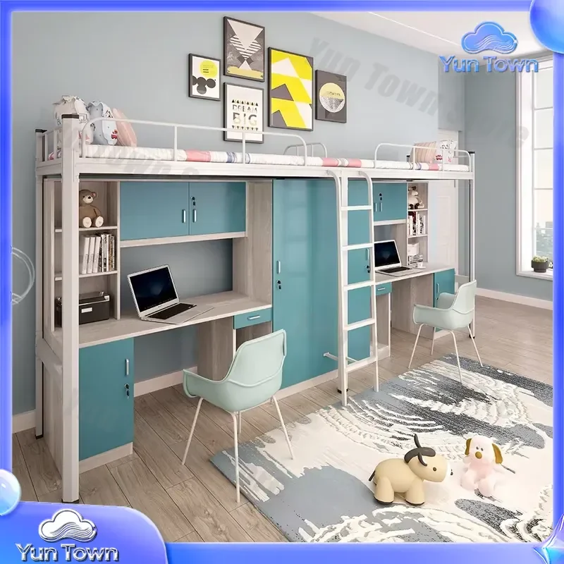 Hot Selling Double Layer Metal Bunk Bed for Adults and Kids for School Furniture Dormitory Bedroom Home Use