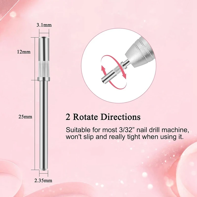 200 Pcs Nail Drill Bits Small Sanding Bands with 3.1mm Mandrel Bit, 180 Fine Grit Sanding Bands Nail File [lMr A83]