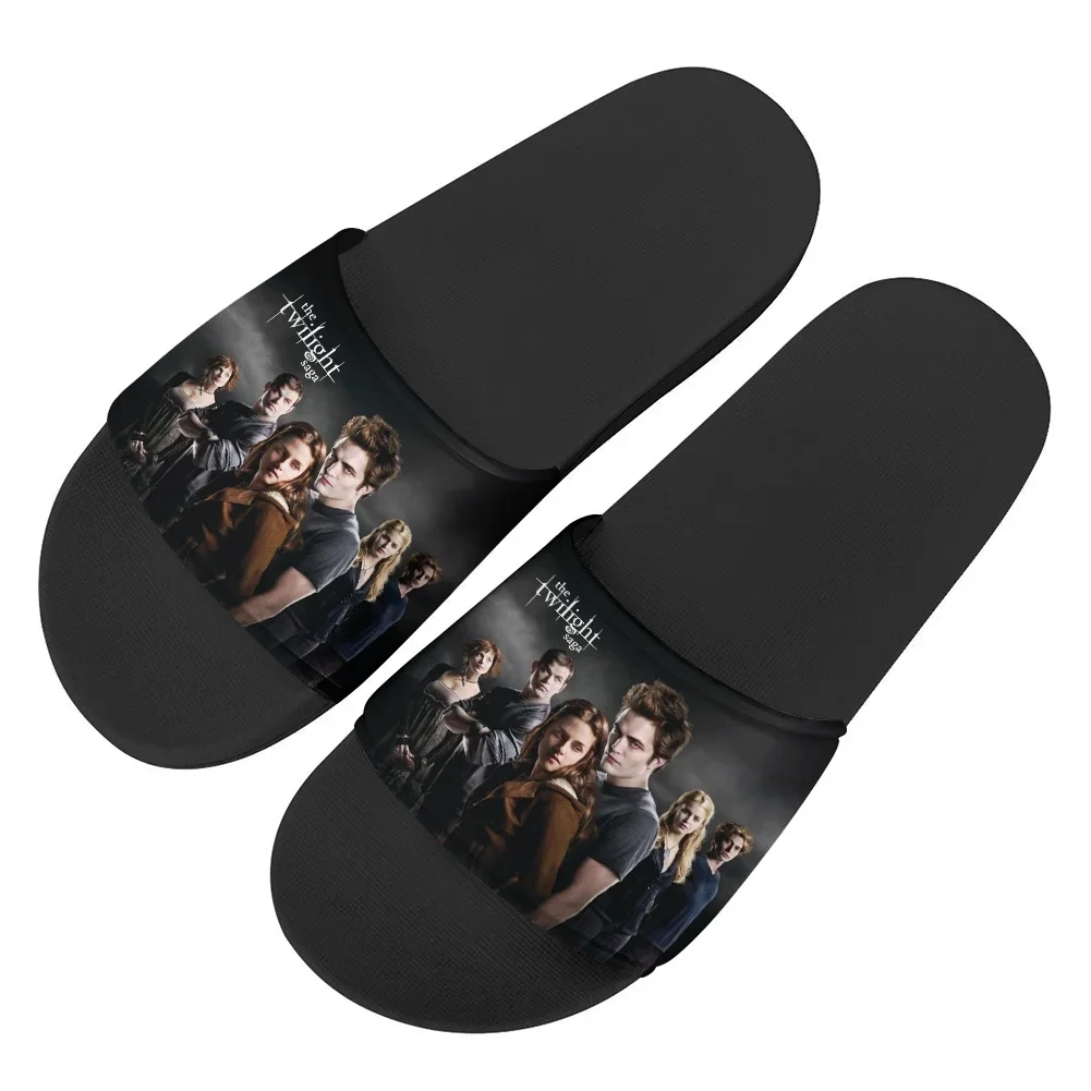 The Twilight Saga Flip Flops Home Slippers Mens Womens Teenager Family Slippers Bathroom Pool Casual Sandals Custom Water Shoesc