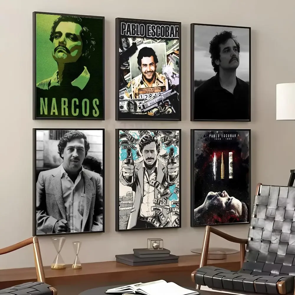 TV Series N-Narcos Pablo Escobar Painting Calligraphy Cotton Canvas Wall Art Poster Quality Decor Painting for Home Decor