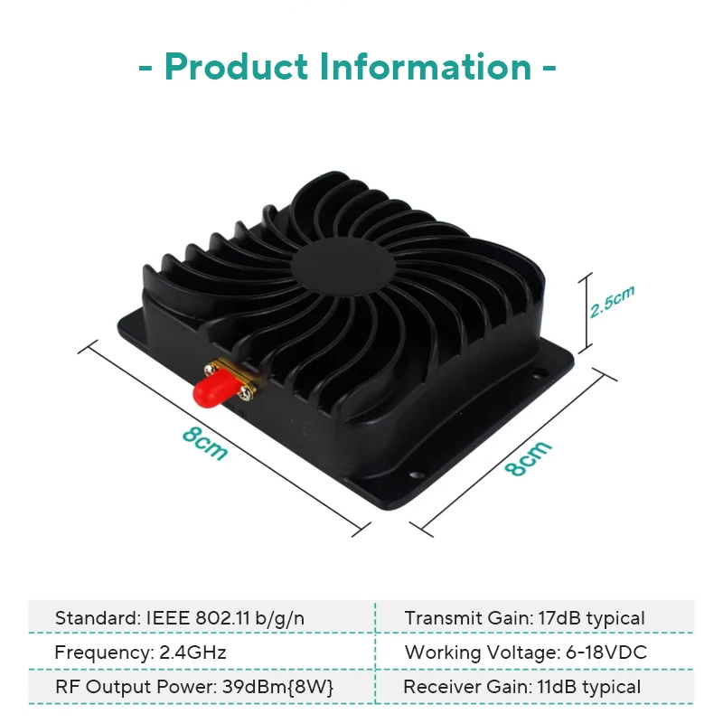 EDUP 8W WiFi Booster 2.4GHz Wifi Power Signal Amplifier Router Range Extend Wireless Remote Control Long Range Extender image 2