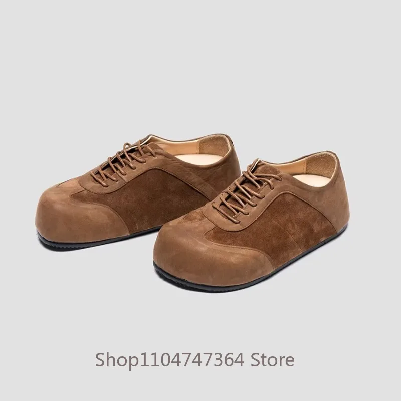 

Designer Outdoor Casual Shoes Men's Cowhide Lace Up Round Toe Breathable Internal Height Increase Genuine Leather Shoes Male