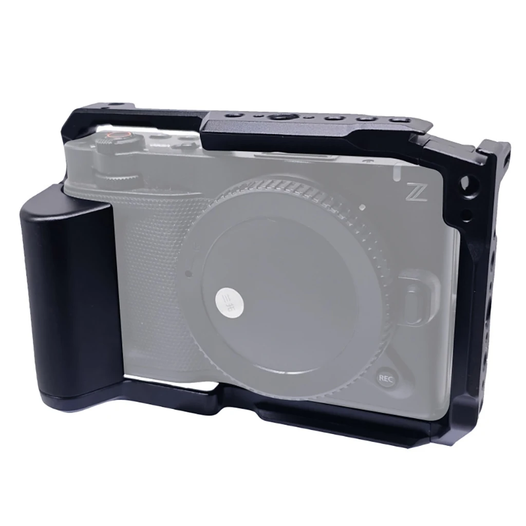 ZR DSLR-Kamerakäfig für Nikon ZR mit 1/4 3/8 Zoll Gewindebohrungen, Cold Shoe Mount, NATO-Schiene, Mikrofon- und Lichthalterung, Kamera-Schutzrahmen – Detail 12