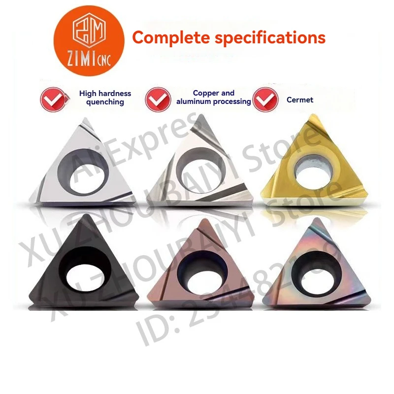 

TPGH TBGT TPGT ZIMI Triangle Boring Inserts TPGH08 TBGT06 TPGH09 TPGH11 Bronze Coated Grade ZM1025