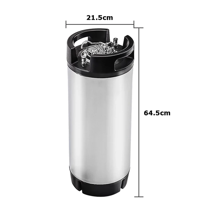 100% New 19L Ball Lock Cornelius (Corny) Keg,Stainless Steel Draft Beer Barrel With Keg Lid For Homebrew