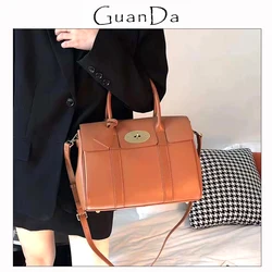 Luxury women's bag High quality 100% real leather handbag, fashionable new designer large capacity commuter women's shoulder bag