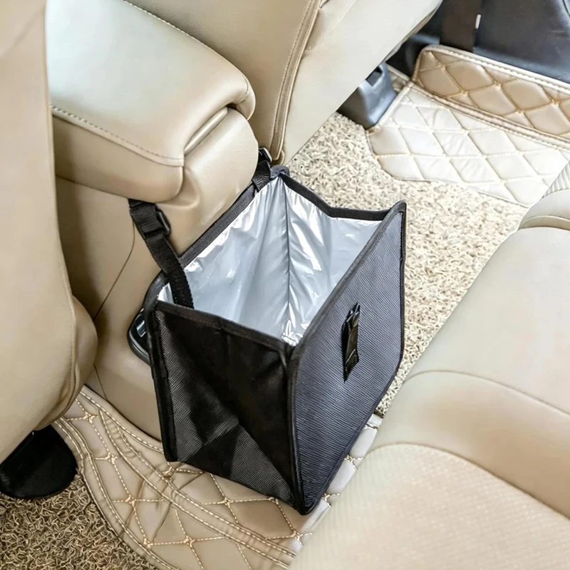 Adjustable Strap Car Interior Hanging Storage Bin Collapsible Vehicle Small Item Holder