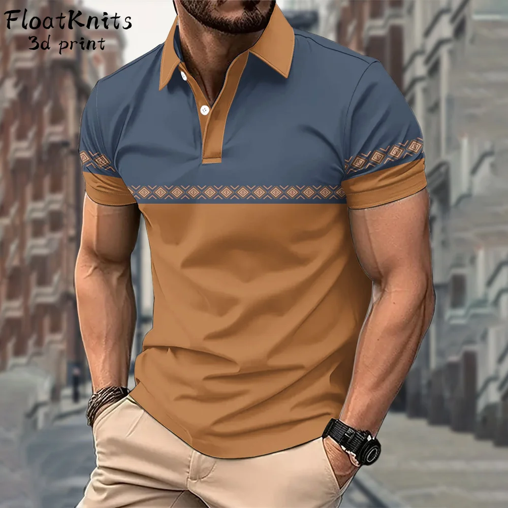 

Summer New Business Polo Shirts for Men Lapel Short Sleeve Tee Men Clothing Street Fashion T-Shirts for Men Minimalist Polo Tops