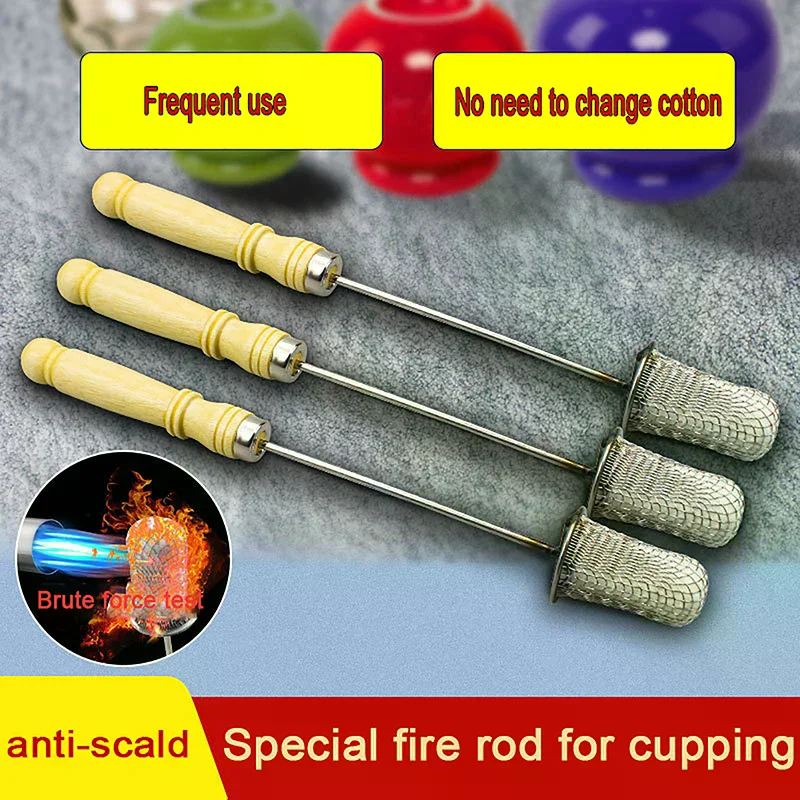 Cupping Igniter Stick Massager Tool Rod Fire Cotton Firestarters Handheld Sticks for Home Garden Outdoor Camping
