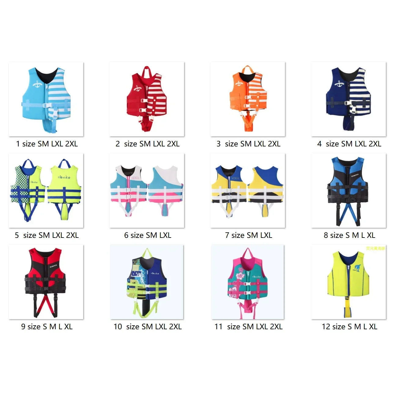 Wholesale Children Kids Boys Girls Youth Adjustable Strap Neoprene EPE Foam Swim Beach Waterpark Safety Device Life Vest Jacket