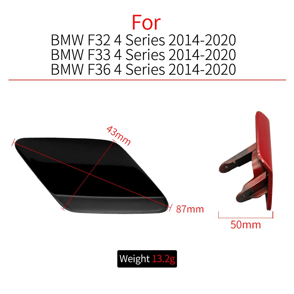 Car Front Bumper Headlamp Headlight Cleaning Washer Nozzle Jet Cover Cap For BMW F32 F33 F36  4 Series 420 425 430 440i