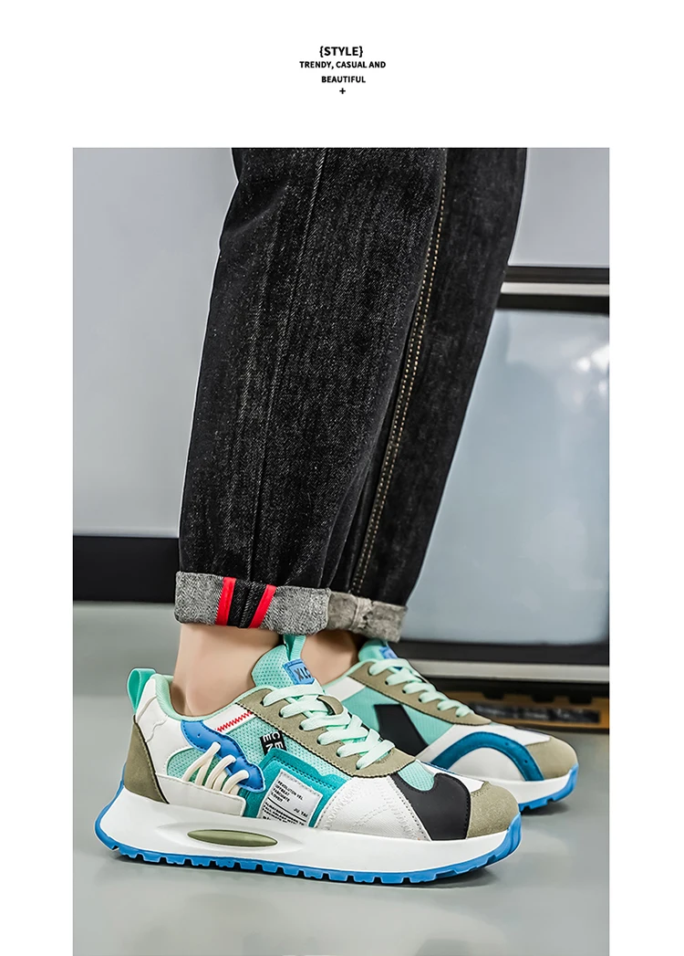 Herren-Freizeitsneaker, leicht, atmungsaktiv, strapazierfähig, modisch, vielseitig einsetzbar für Outdoor-Sport, Campus und Stadt. – Detail 13