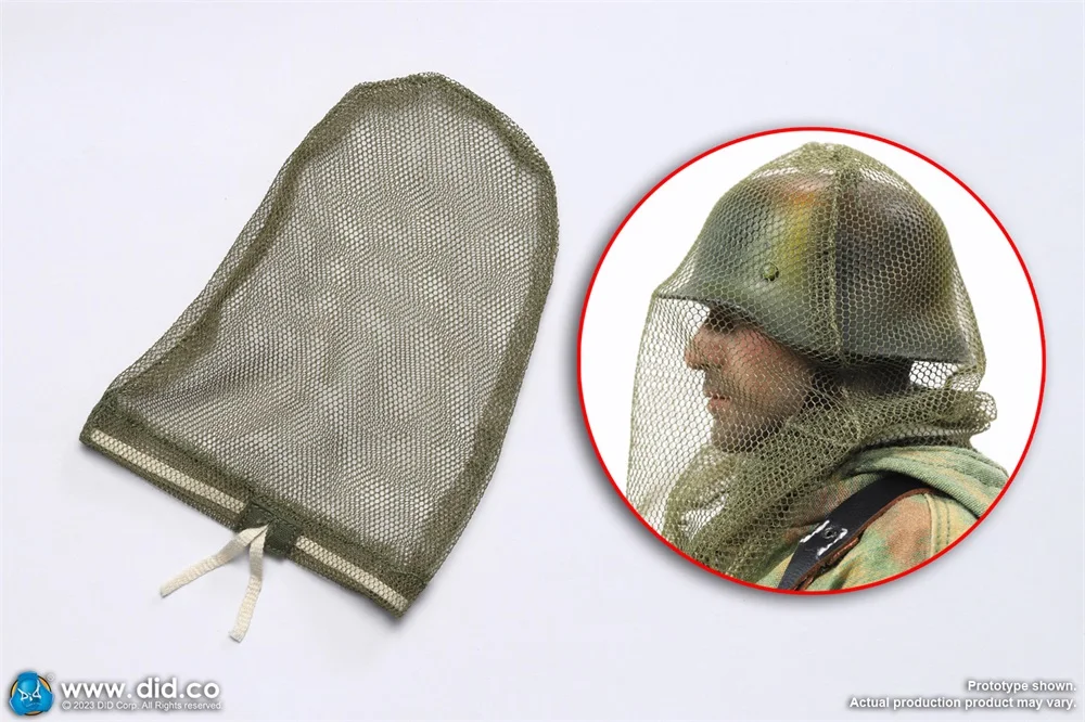 1/6 DID D80163 WWII Series Soldier Ryan the Sniper Male Head Helmet Cover with inner Net Bags For 12