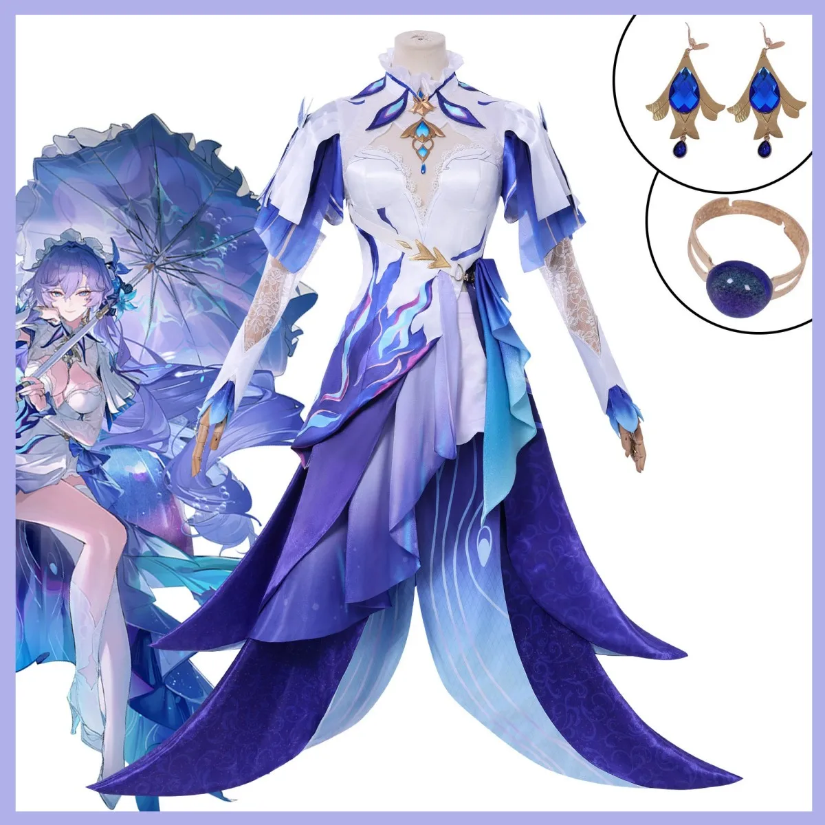 لعبة كانتيريلا أزياء تنكرية موجات ويذرينج رأس عائلة فيساليا للعائلة فستان أرجواني شعر مستعار بدلة كرنفال مثيرة للنساء #2