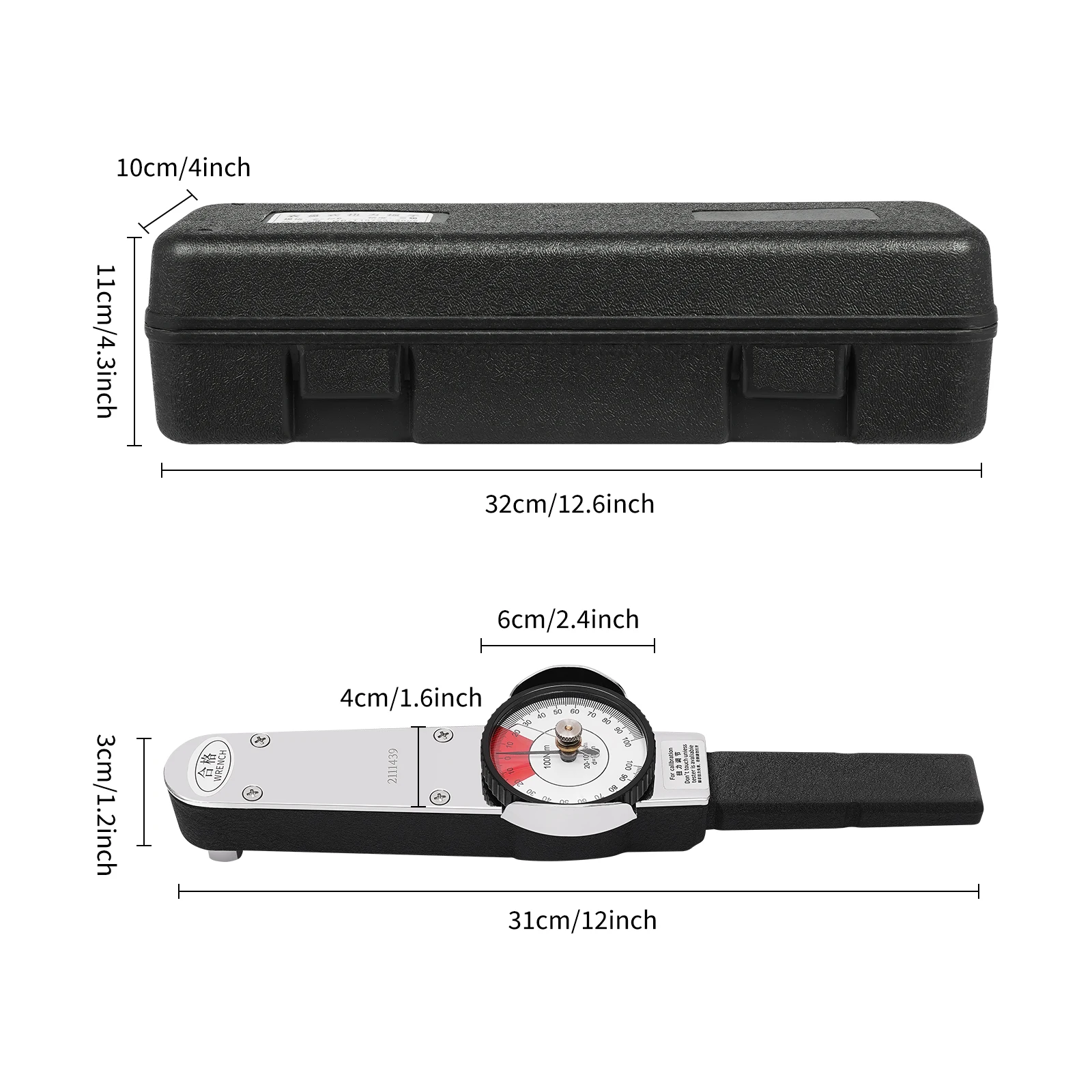 CNCEST Dial Indicator Torque Inch Pound Torque Wrench Precision Digital Torque Meter Measure Tool Professional Measuring Tools