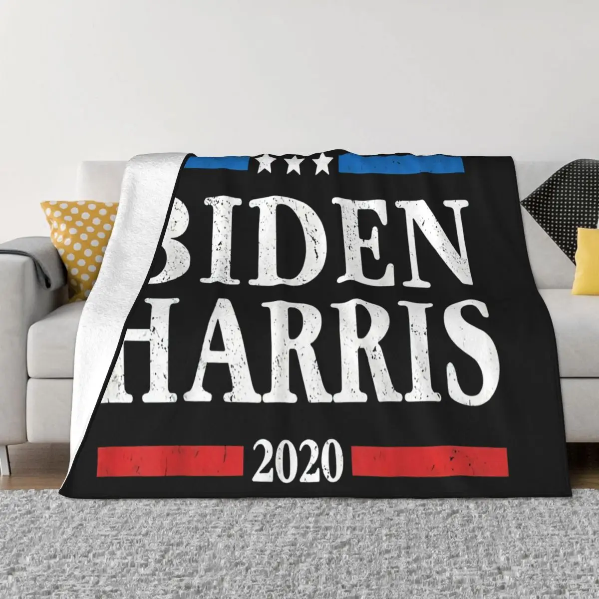 Biden Harris 2020 Joe Biden Kamala Harris 2020 Vintage Funny Gift Music Natural Throw Blanket