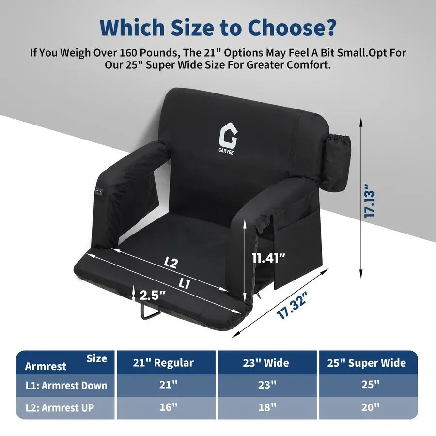 أمبير مقاعد الاستاد الساخنة مع دعم الظهر ووسادة مبطنة 3 مستويات التدفئة أمبير تدليك كرسي مبيض واسع للغاية مع المضادة للانزلاق #4