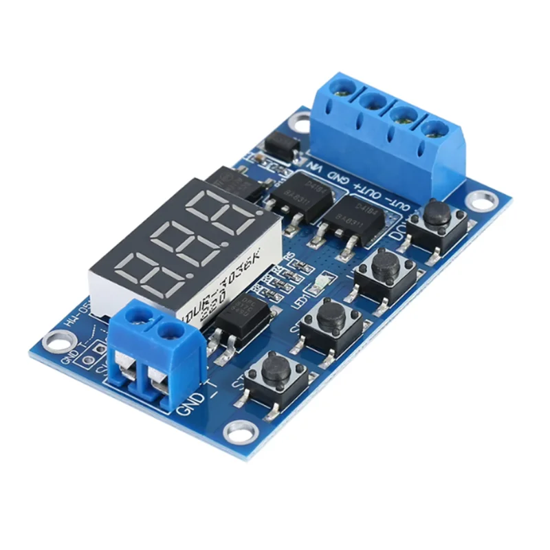DC 5V-36V Trigger Cycle Delay Timer Switch Turn On Off Relay Module with LED Display Adjustable Timer Module DC 5V-36V