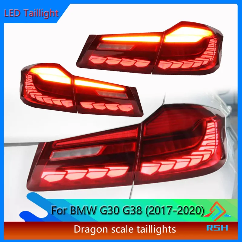 

Car Taillight For BMW 5 Series G30 G38 Modified Taillight 2017-2019 LED Rear Lamp Turn Signal Brake Reversing Light Water Light