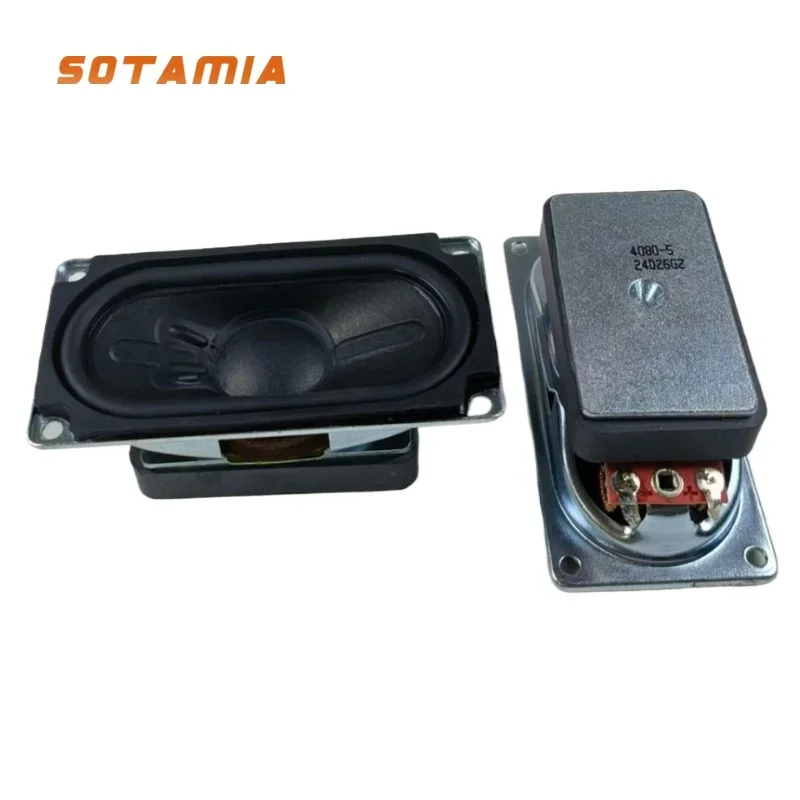 SOTAMIA 2Pcs 4080 Full Frequency Subwoofer 6 Ohm 15W Runway Horn Rectangular Bass Loudspeaker for JBL Flip Bluetooth Speaker