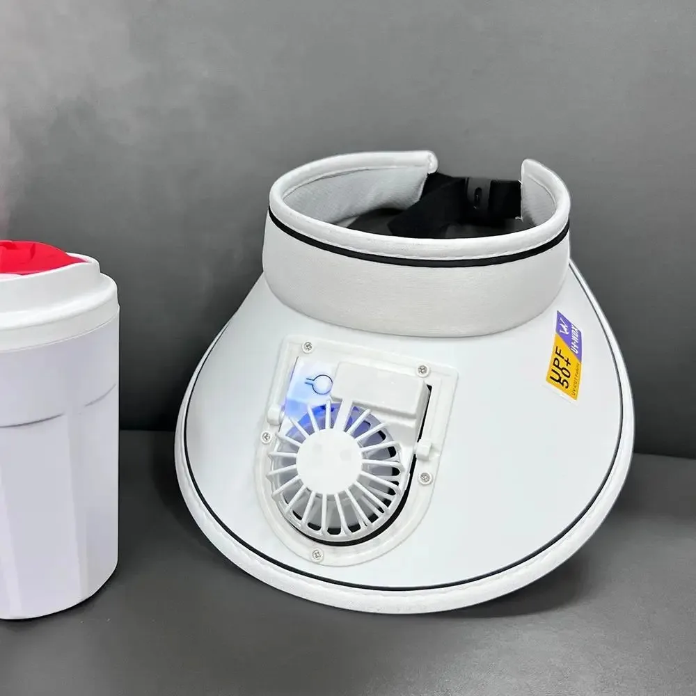 Outdoor Sun Protection Hat Summer Large Brim USB Charging Fan Sun Visor for Men and Women