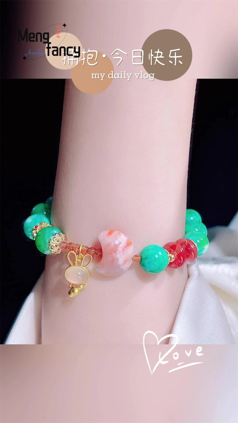 Natural New Ethnic Style Green Dragon Agate Simple Elegant High-grade Bracelet Popular Fashion Jewelry Best Selling Holiday Gift