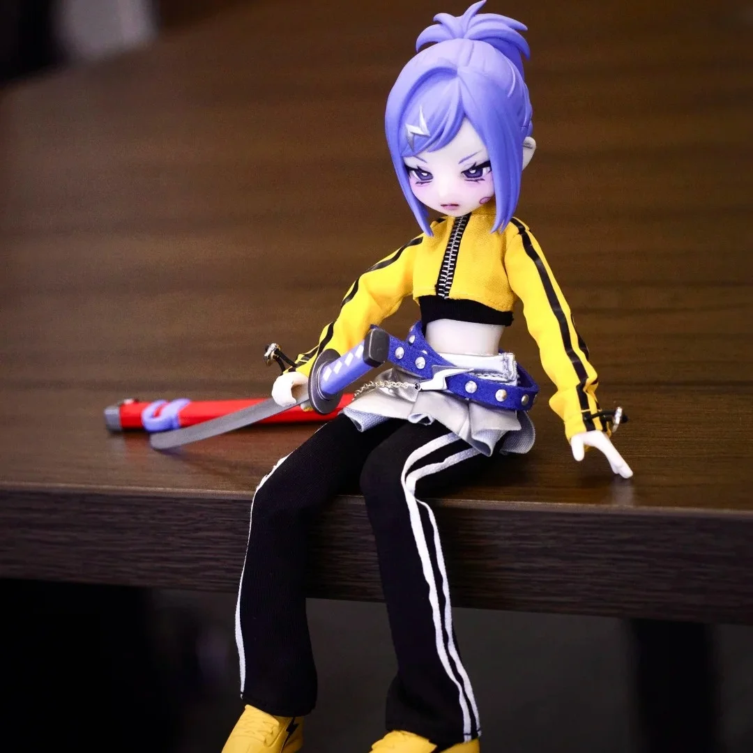 LOYAL  編み物をする少女　フィギュリン 本物のイブ・リンナ両面キラーシリーズブラインドボックス Bjd