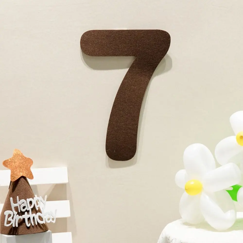 Happy Birthday Felt Birthday Banner Garland Pull Flags Felt Digital Pulling Flower Baby Shower Photo Booth Props Bunting Banner