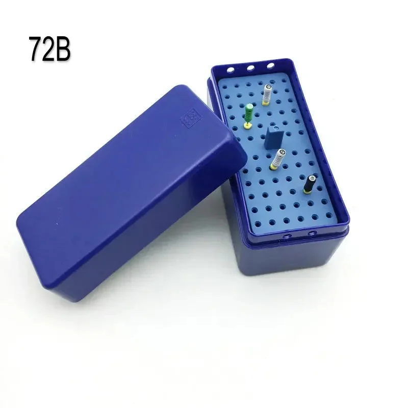 Dental Sterilize Plastic 72HOLES Endo Box for Diamond burs Reamer and Gutta Percha points