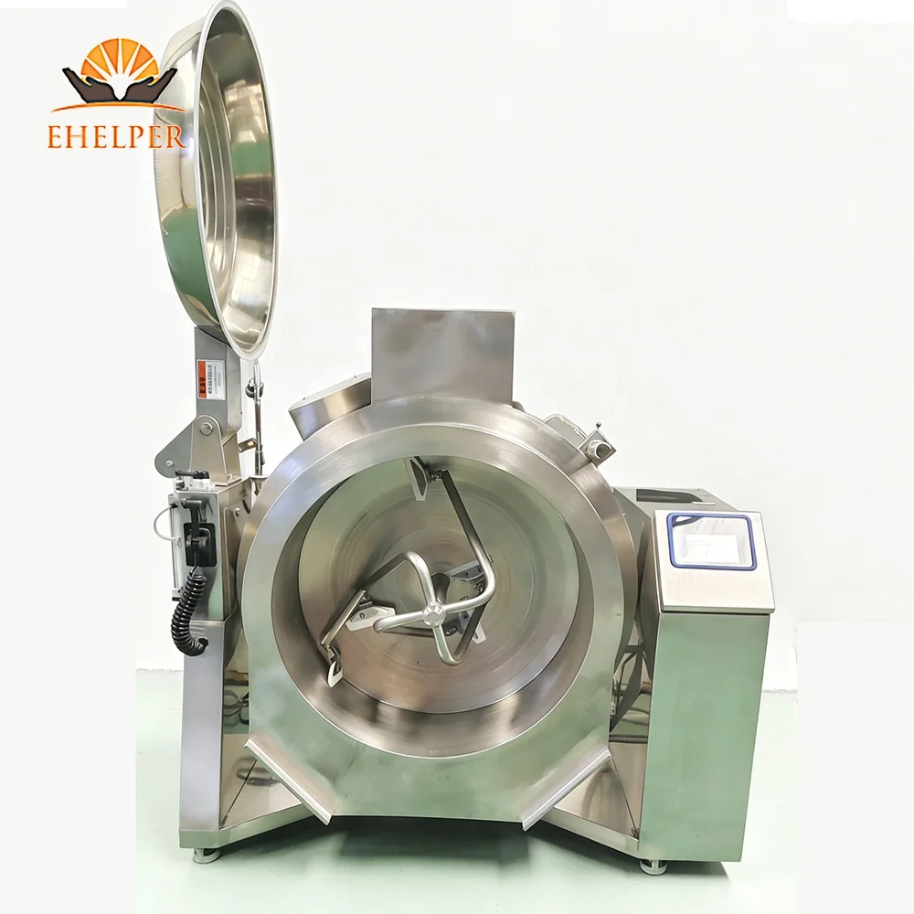 Industrial Tilting Kettle/PLC Touch Screen Braising Pan|Automated Temperature&Stirring Control For Food Factory, Central Kitchen