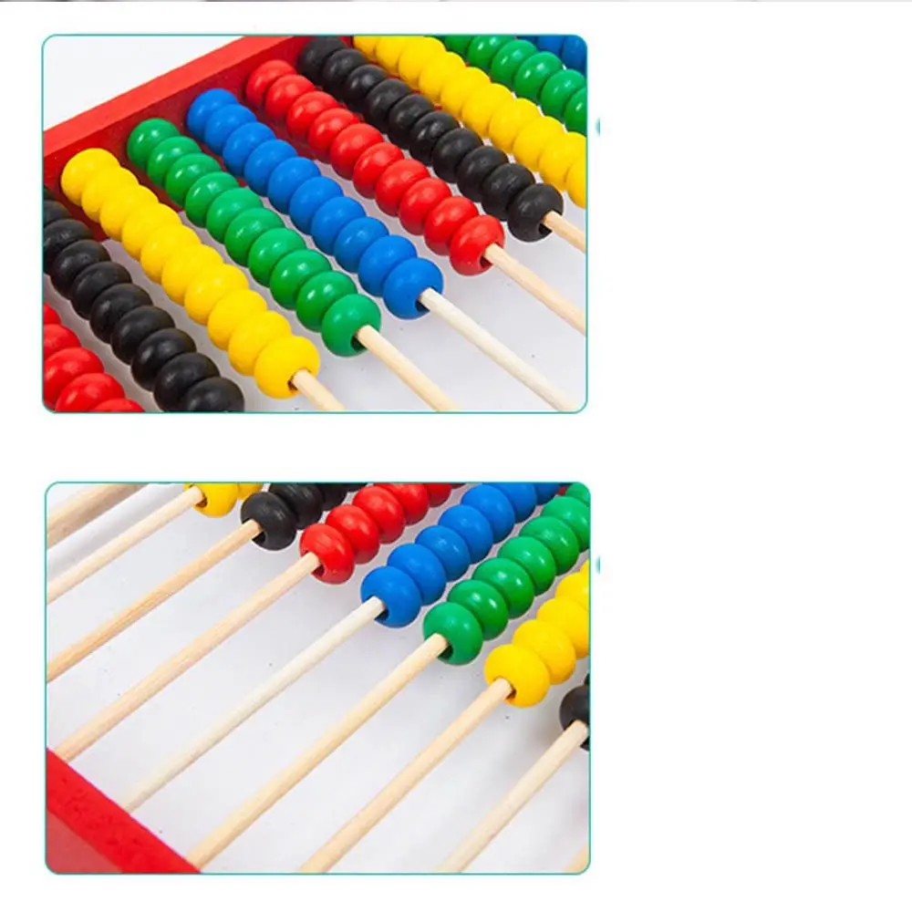 Wooden Abacus for Montessori Intelligence Development Children Mini Colorful Beads Children's Educational 3-6 Year Olds
