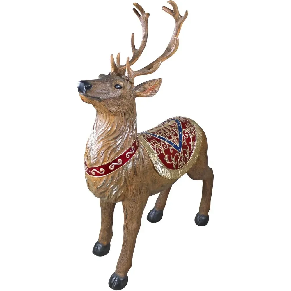 

Christmas Decorations - Santa Claus North Pole Illuminated LED Christmas Reindeer Decorations - Holiday Decor Statue