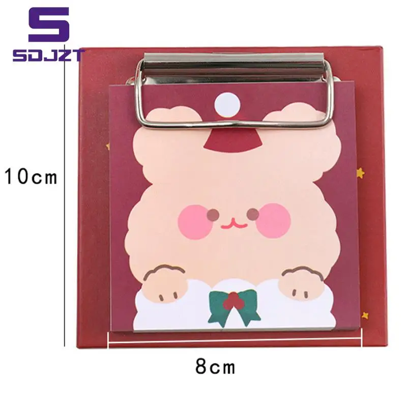 Christmas Rabbit Snowman Cute Cartoon Clip Memo Pad Non-adhesive Animals Musical Paper Notes Writiing Pads For Girls Gift School