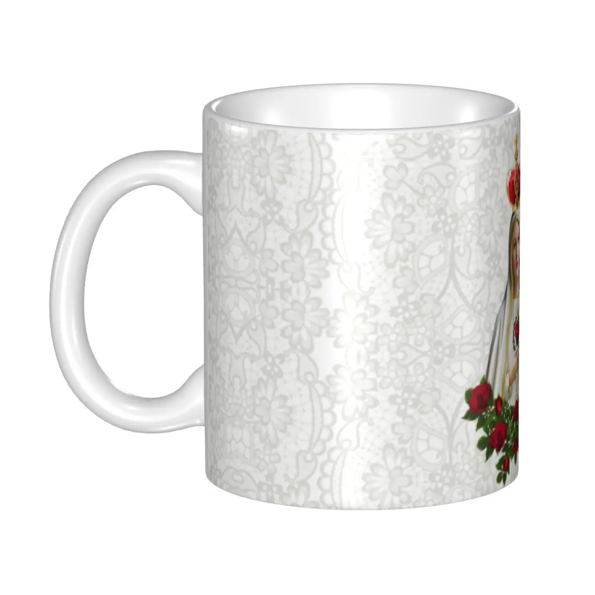 DIY Virgin Mary Of Guadalupe Ceramic Mugs Personalized Mexico Catholic Saint Coffee Cups Creative Gift